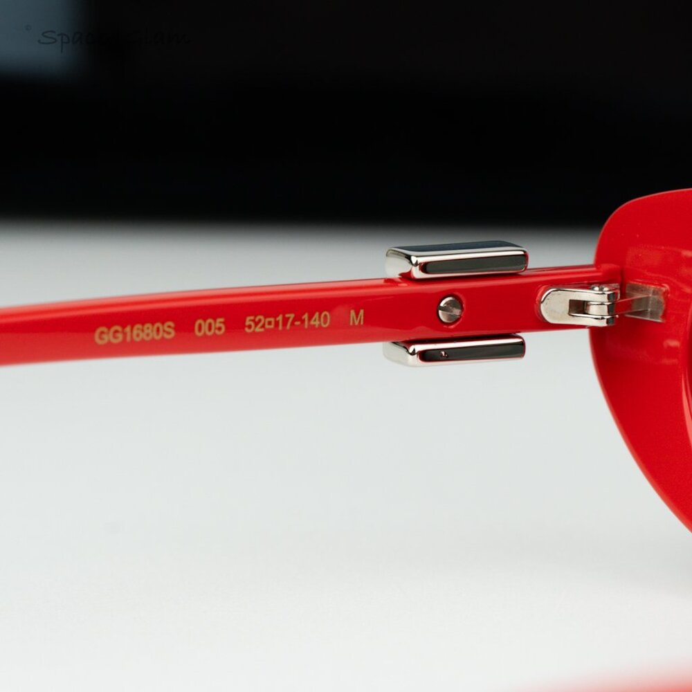 Gucci Women Sunglasses Red Grey Cat Eye GG1680S 005 BRAND NEW - Picture 5 of 8